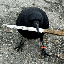 CAW,crow with knife